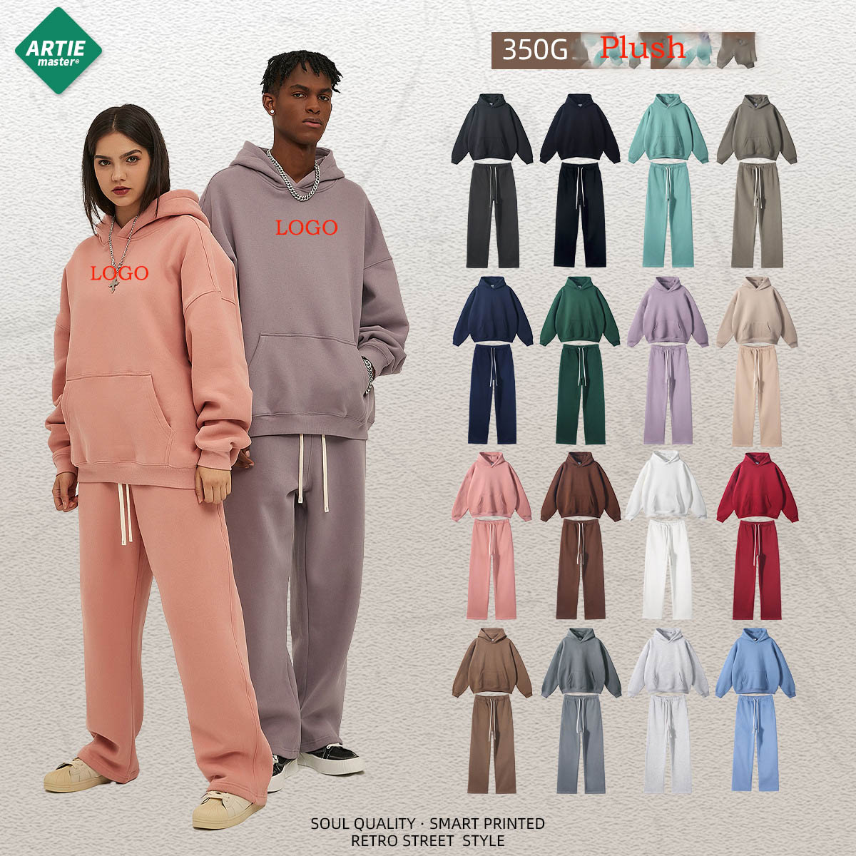 Streetwear Brand Clothing - 사용자 정의 로고 남성용 새 플러시