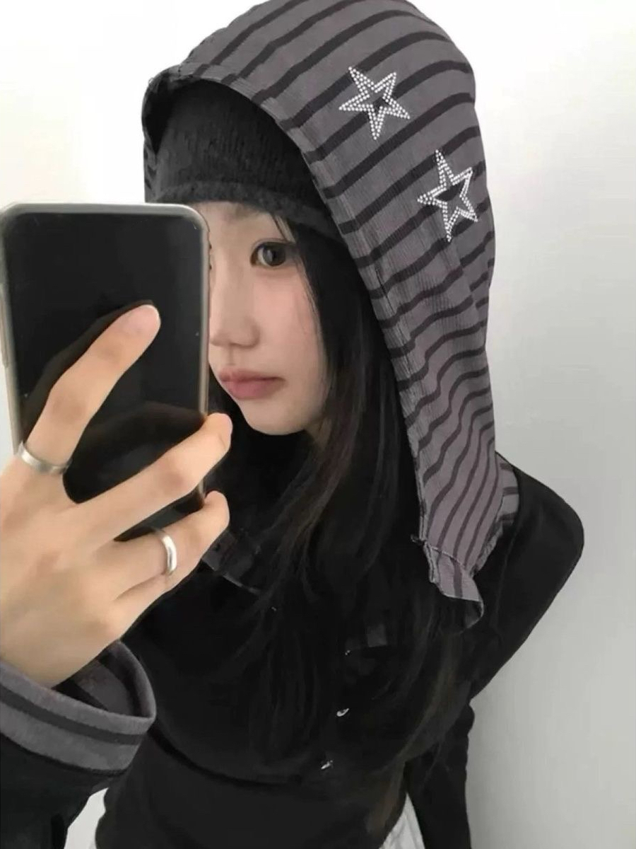 Streetwear Brand Y2K - Y2K 서브컬쳐 슬림 핫 스윗 스트라이프