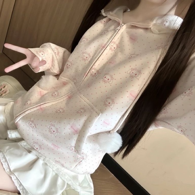 Streetwear Brand Y2K - 일본 서브컬쳐 스위트 카와이 레이스 후드