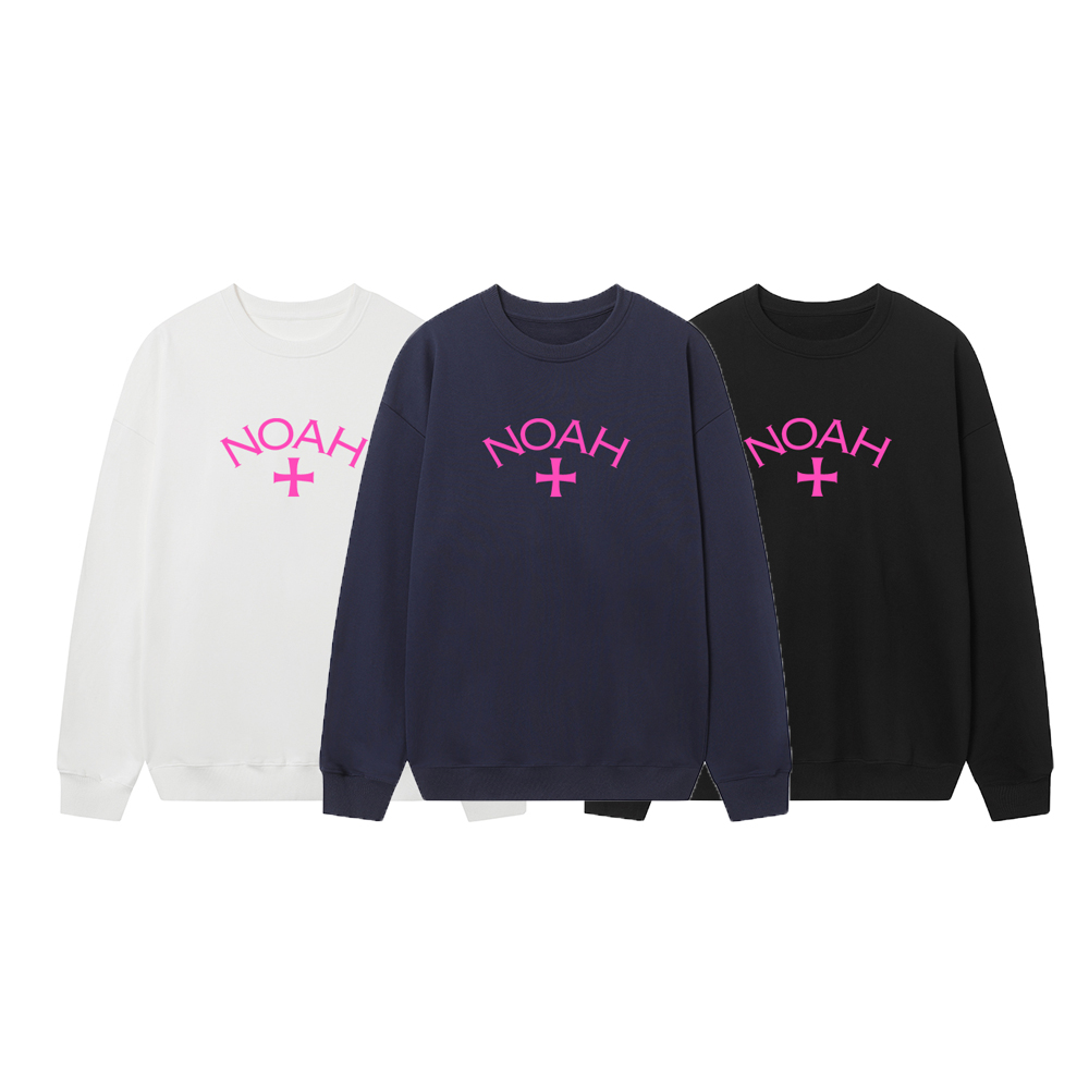 Streetwear Brand Noah - 노아 핑크 크로스 프린트 루즈 캐주얼
