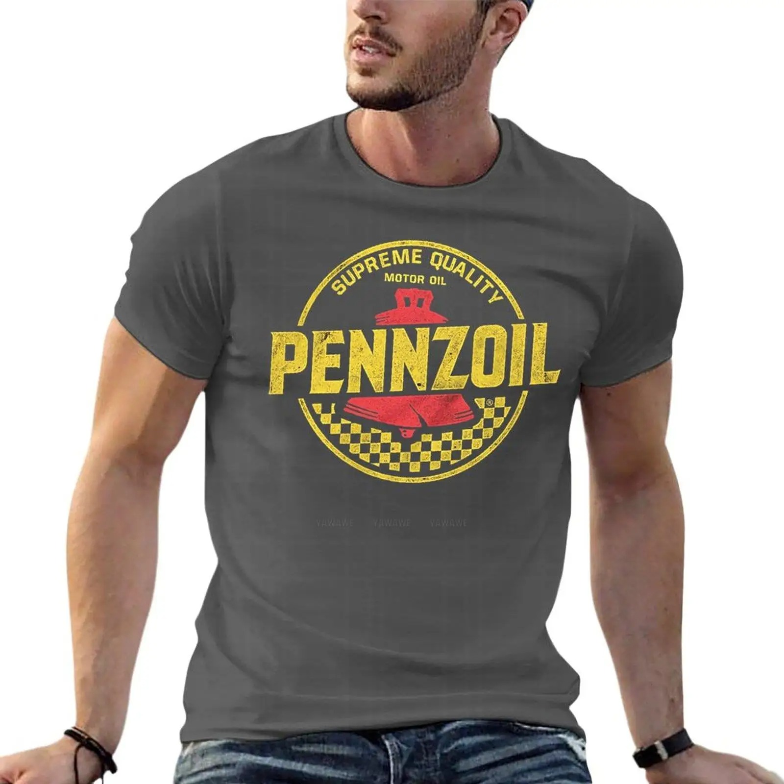 Streetwear Brand Clothing - Distressed Pennzoil 모터 오일 로고 오버