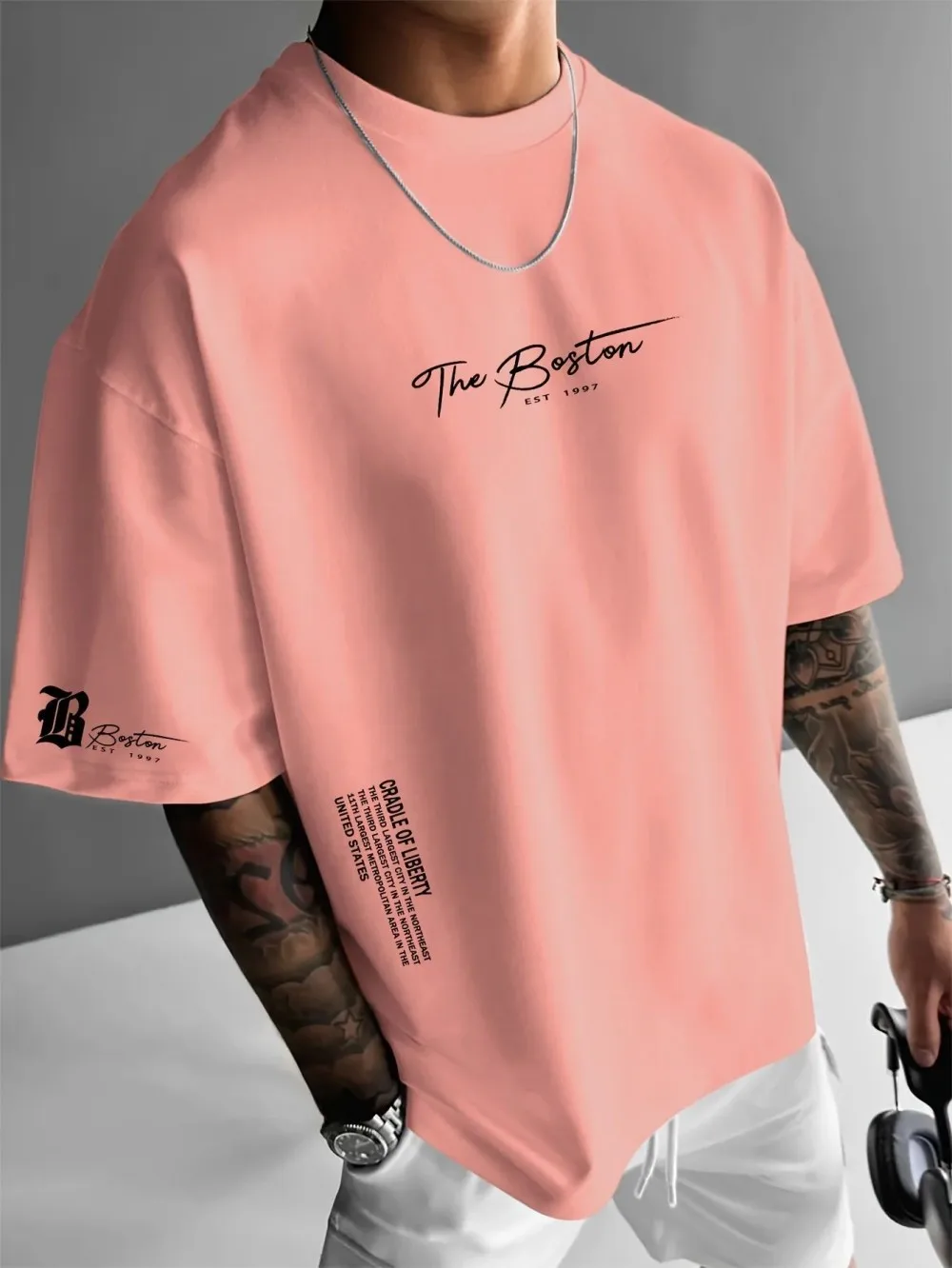 최신 명품 남성 브랜드 레터 프린트 티셔츠, 100%  - Quality Streetwear Brand 리뷰 및 가격