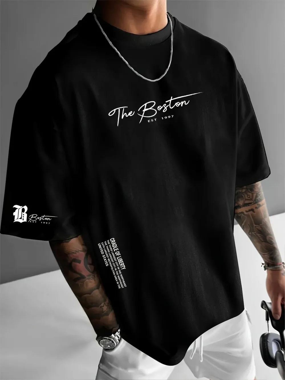최신 명품 남성 브랜드 레터 프린트 티셔츠, 100%  - Quality Streetwear Brand 리뷰 및 가격