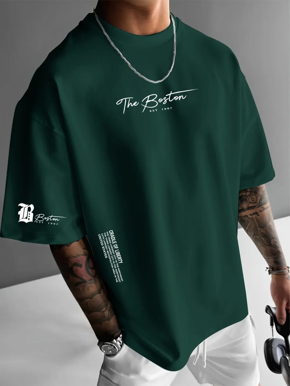 최신 명품 남성 브랜드 레터 프린트 티셔츠, 100%  - Quality Streetwear Brand 리뷰 및 가격