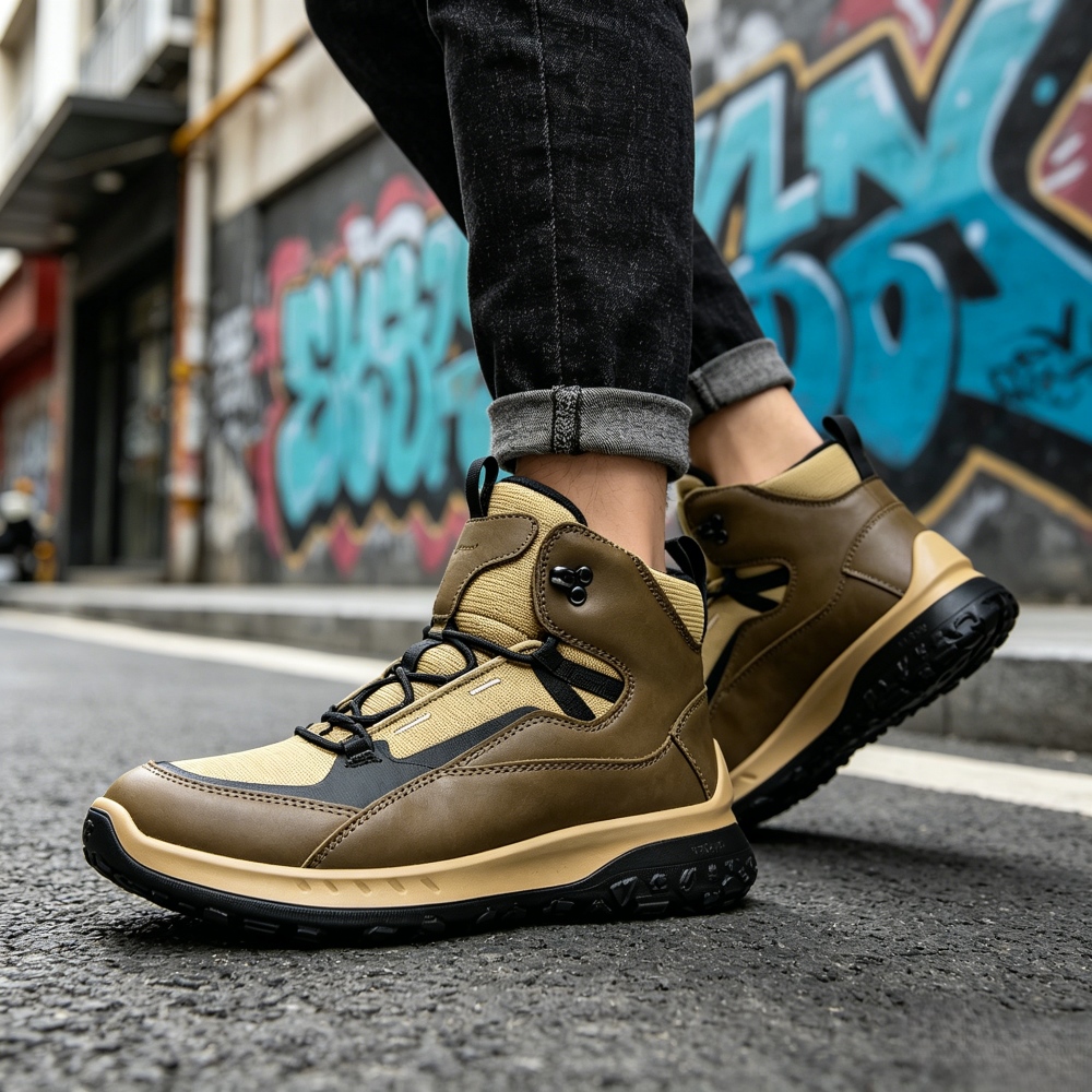 하이탑 가죽 신발 남성 럭셔리 브랜드 오리지널 디자이너 - Streetwear Outdoor Brand 리뷰 및 가격