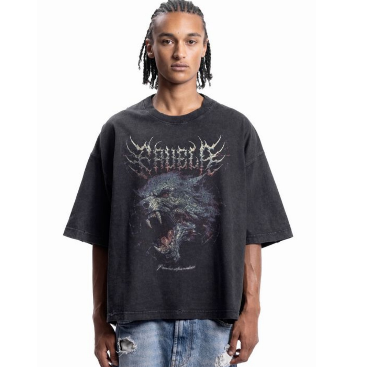 컬트 메탈 폰트 스트리트 트렌디 브랜드 티셔츠 코튼 그 - Streetwear Brand Font 리뷰 및 가격