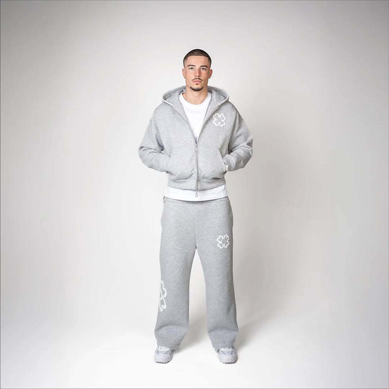 봄 가을 오버사이즈 네잎 클로버 아플리케 지퍼업 후드티 - Streetwear Brand Y2K 리뷰 및 가격
