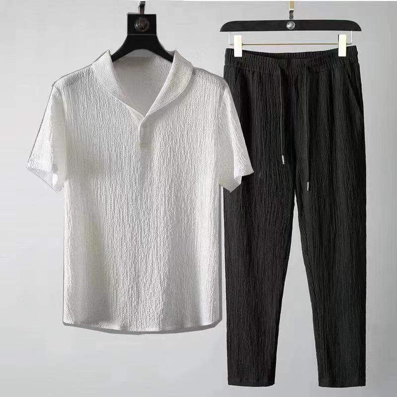 여름 신작 남성 캐주얼 세트 티셔츠 + 바지 운동복 조 - Streetwear Brand Clothing 리뷰 및 가격