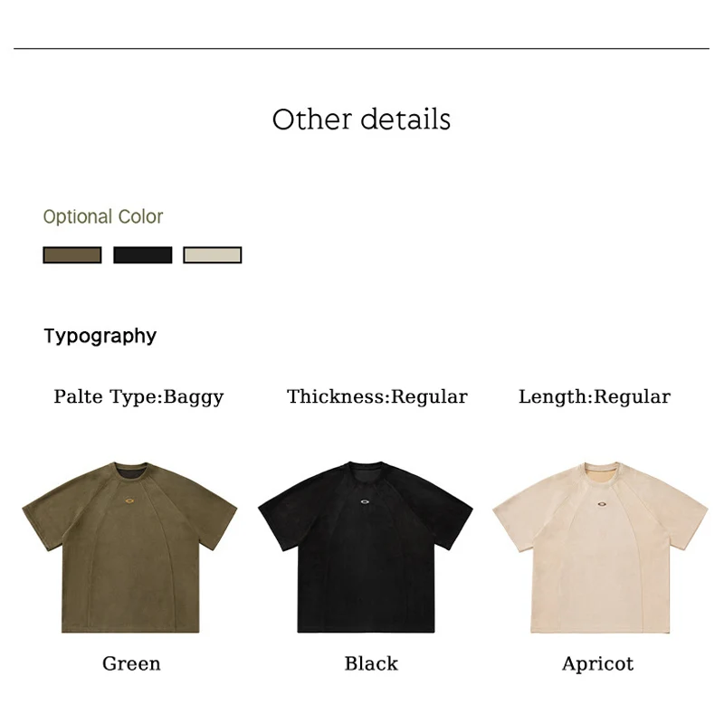 TFETTERS 브랜드 남성용 스웨이드 솔리드 컬러 티 - Streetwear Brand Korea 리뷰 및 가격