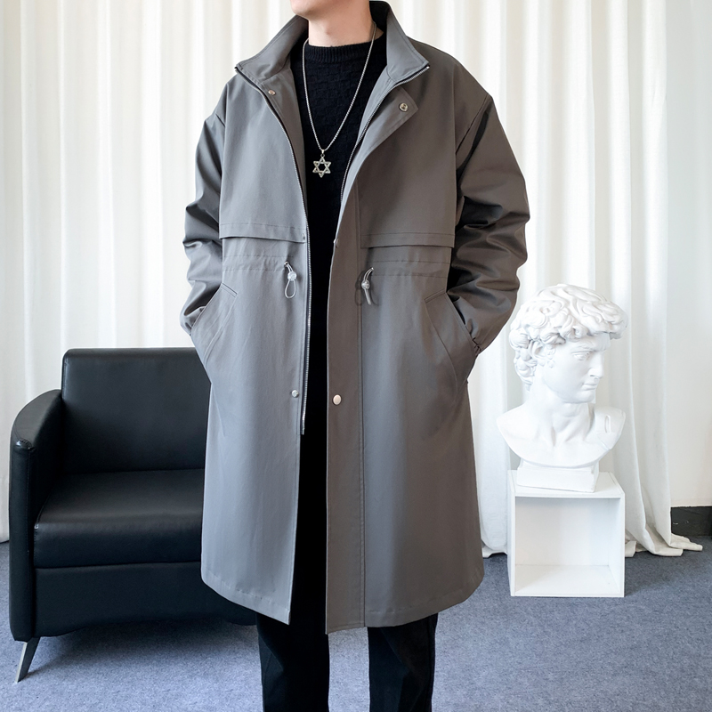 트렌치코트 한국 남성 패션 오버코트, 긴 바람막이 스트 - Streetwear Brand Clothing 리뷰 및 가격