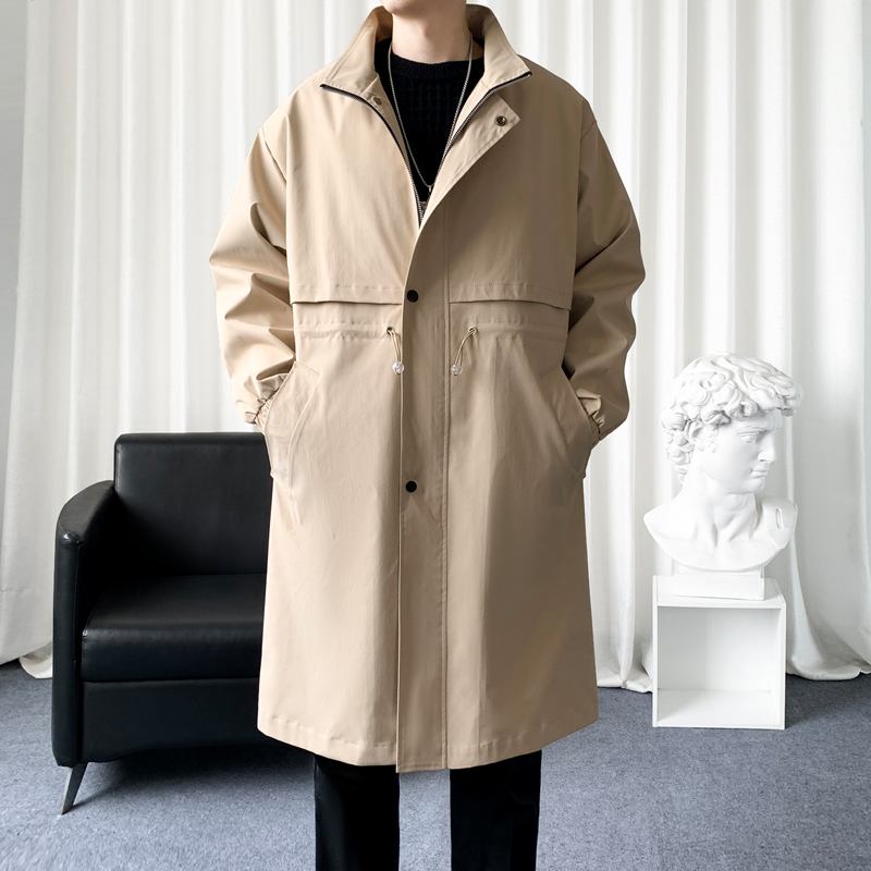 트렌치코트 한국 남성 패션 오버코트, 긴 바람막이 스트 - Streetwear Brand Clothing 리뷰 및 가격