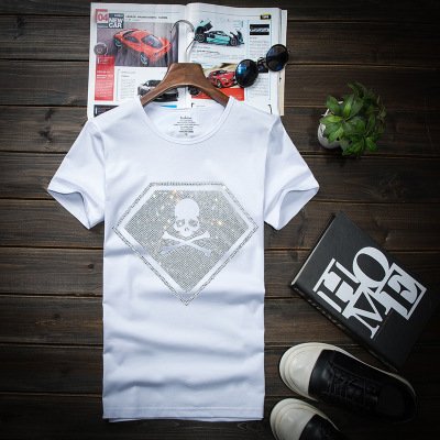 플러스 사이즈 7XL 2025 해골 라인스톤 티셔츠 남 - Streetwear Brand England 리뷰 및 가격