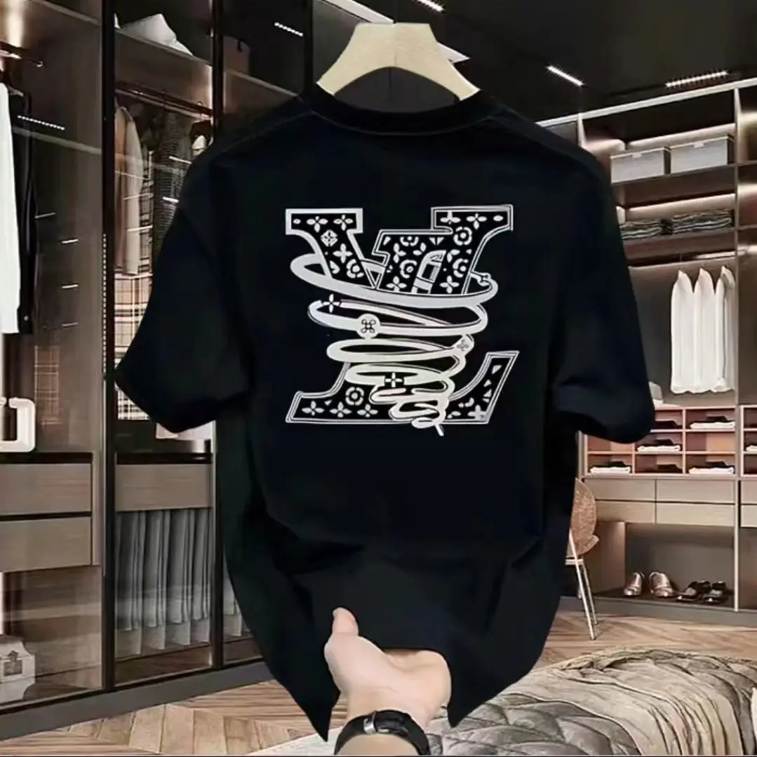 100% 순면 남성용 명품 브랜드 레터 프린트 티셔츠, - Quality Streetwear Brand 리뷰 및 가격