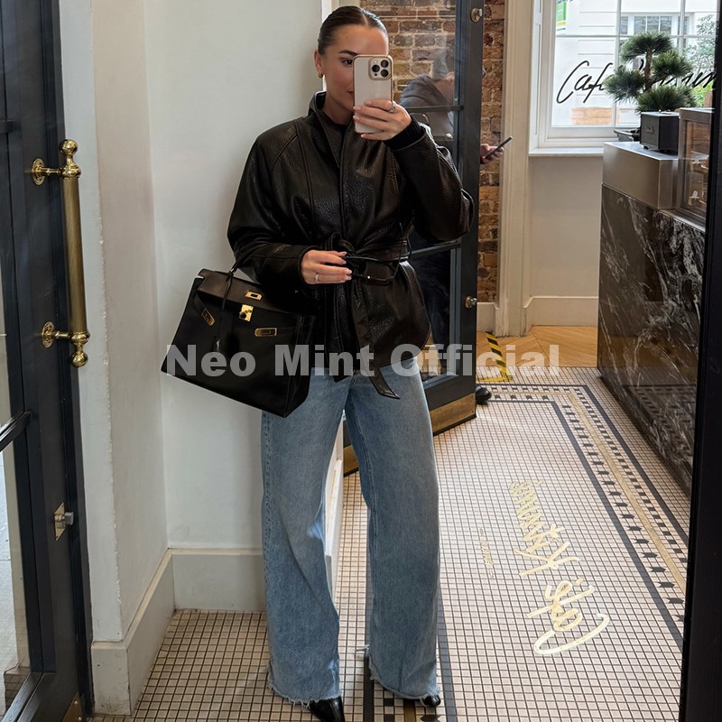 네오 민트 트렌디 2026 블랙 숄칼라 인조가죽 코트  - Women Streetwear Brand 리뷰 및 가격