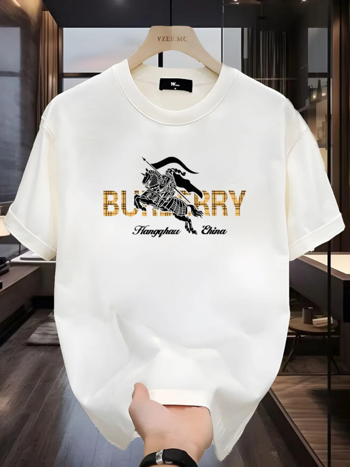 100% 순면 남성용 명품 브랜드 레터 프린트 티셔츠, - Quality Streetwear Brand 리뷰 및 가격