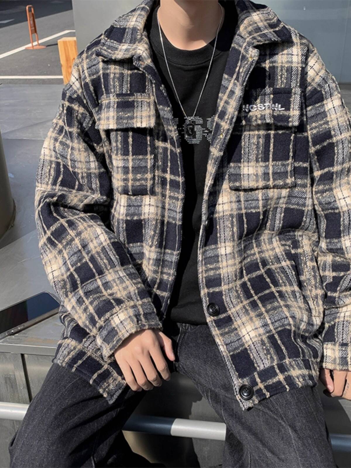 남성용 두꺼운 셔츠 재킷 가을 & 봄 레트로 체크 셔츠 - Streetwear Brand England 리뷰 및 가격